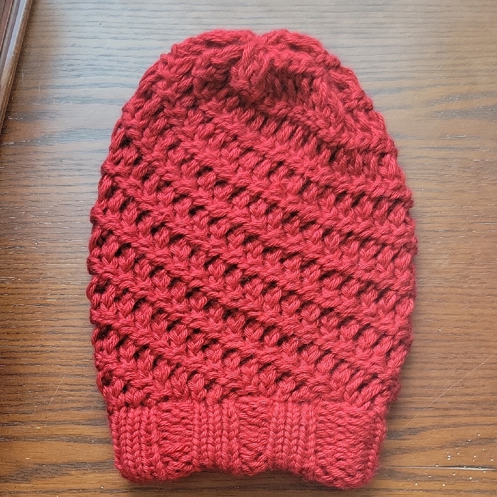 Cozy Red Knit Beanie